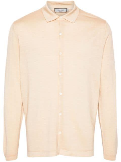 polo-collar cardigan by CANALI