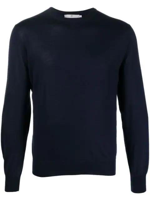 ribbed-knit crew neck sweatshirt by CANALI
