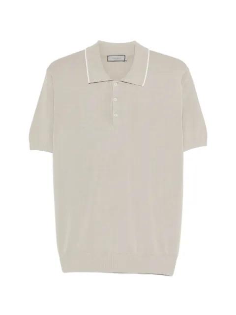 ribbed piping polo shirt by CANALI
