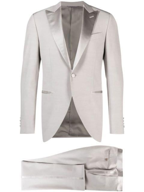 silk-lapel single-breasted dinner suit by CANALI