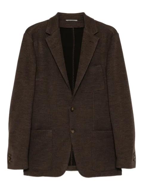 single-breasted knitted blazer by CANALI