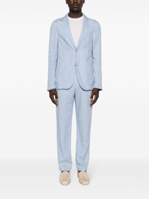 single-breasted linen blazer by CANALI