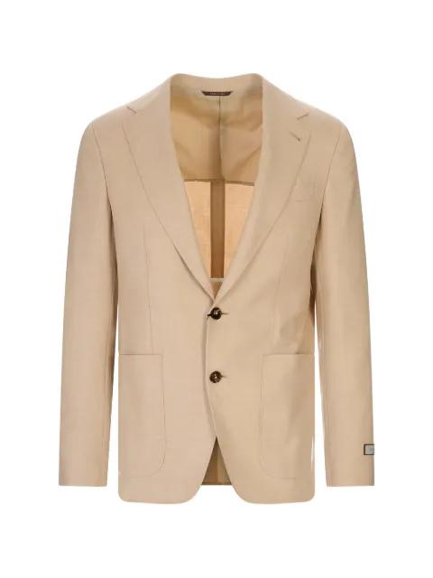 single-breasted patch-pocket blazer by CANALI