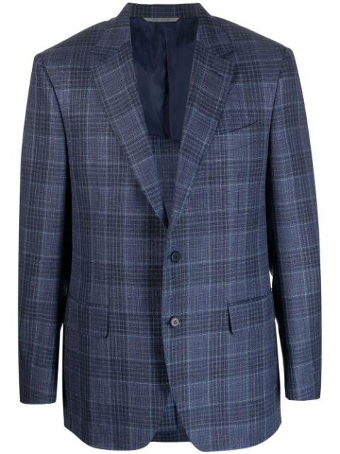 single-breasted plaid blazer by CANALI