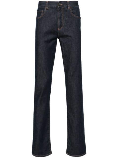 slim-cut denim pants by CANALI