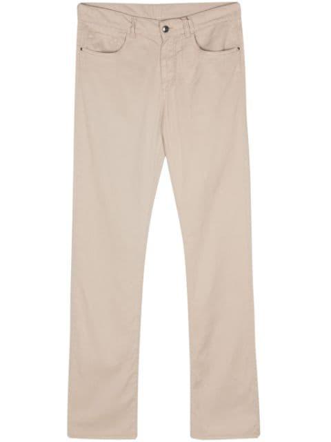 slim-fit chino trousers by CANALI