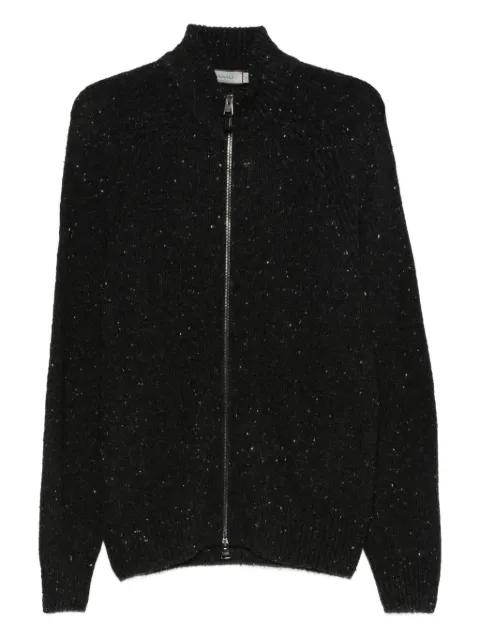 speckled zip-up cardigan by CANALI