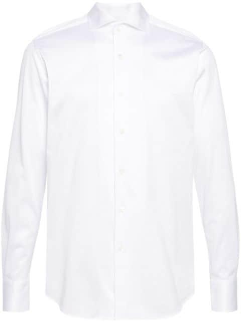 spread-collar cotton shirt by CANALI