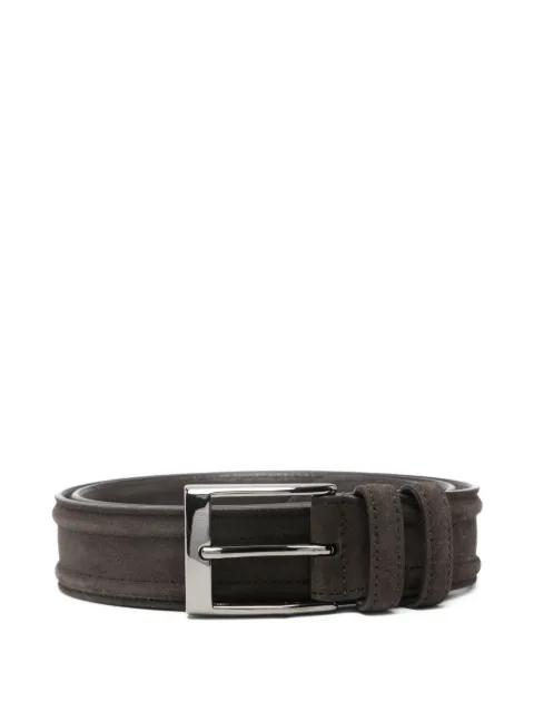 square-buckle leather belt by CANALI