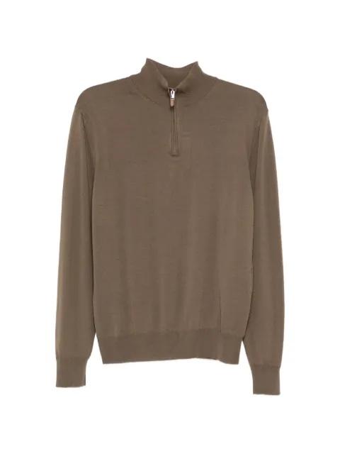 stand-collar zip-up sweater by CANALI