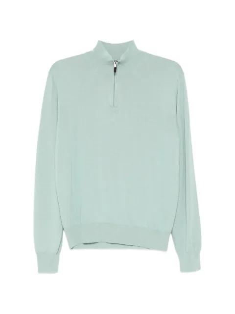 stand-collar zip-up sweater by CANALI