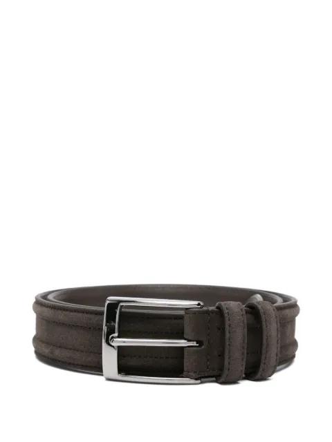 suede silver-buckle belt by CANALI