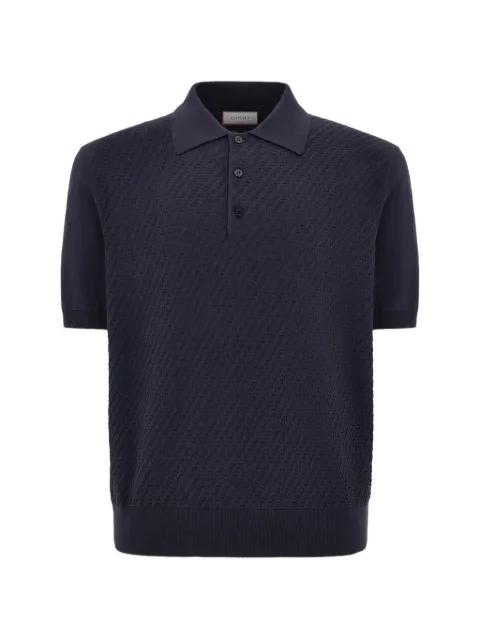 textured button polo shirt by CANALI