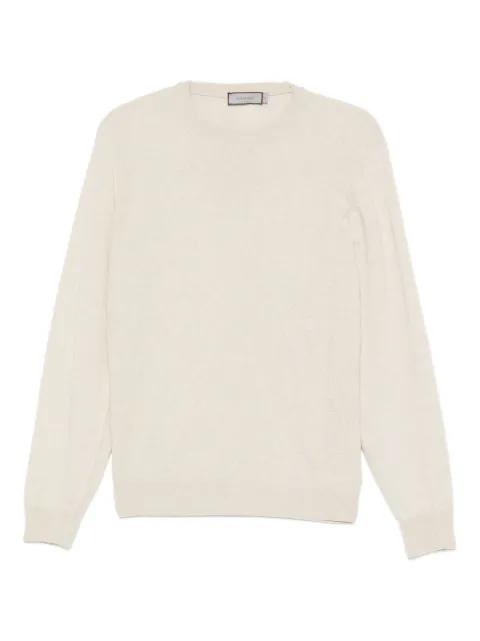 textured crew-neck sweater by CANALI
