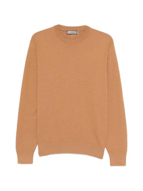 textured crew-neck sweater by CANALI
