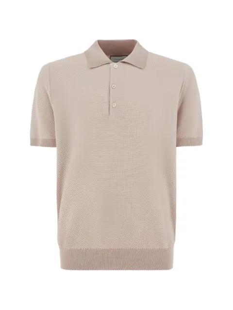 textured-knit cotton polo shirt by CANALI