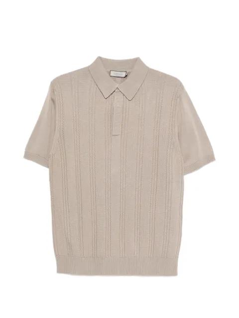 textured knitted polo shirt by CANALI