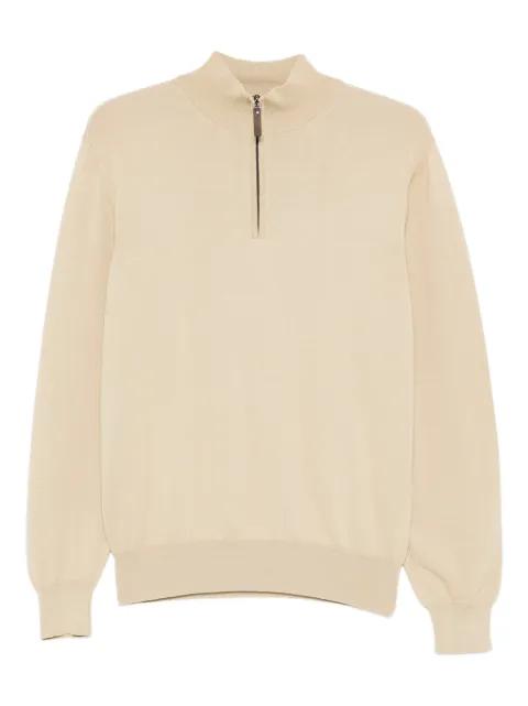 zip funnel-neck polo shirt by CANALI