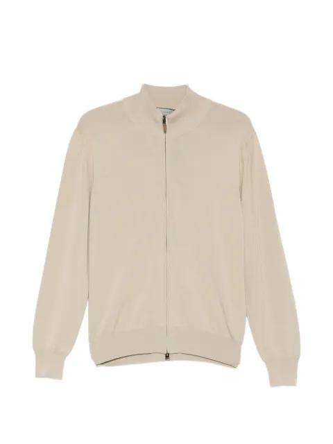 zip-up knitted cardigan by CANALI