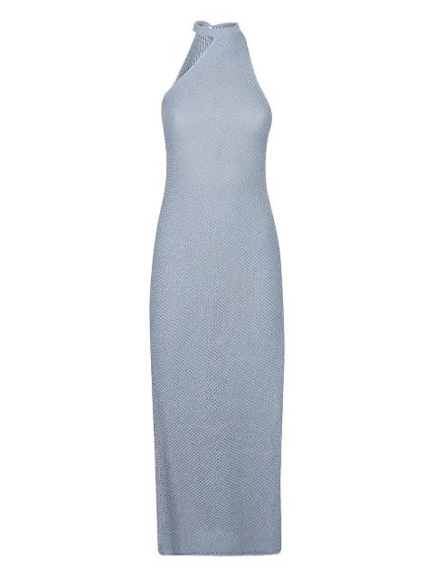 halterneck knitted midi dress by CANESSA