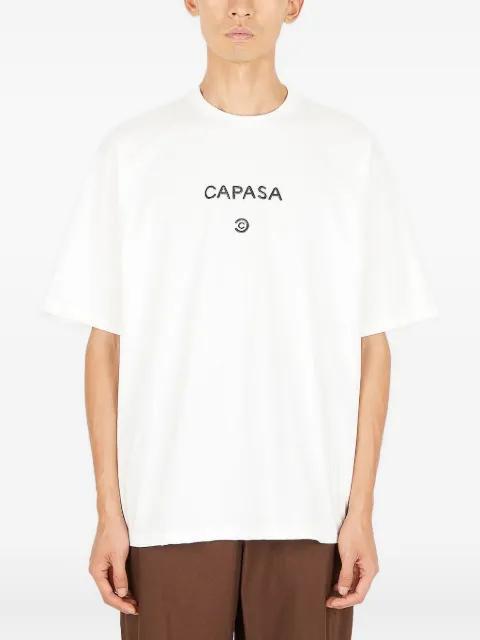 logo-print cotton t-shirt by CAPASA MILANO