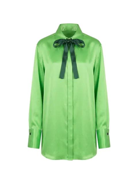 tie-detail satin blouse by CAPASA MILANO