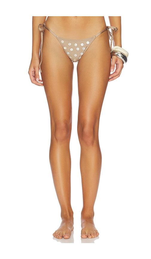 Capittana Eve Buttons Bottom in Brown by CAPITTANA