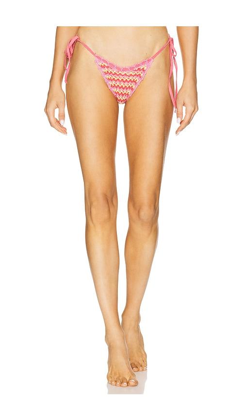 Capittana Gigi Bikini Bottom in Pink,Yellow by CAPITTANA
