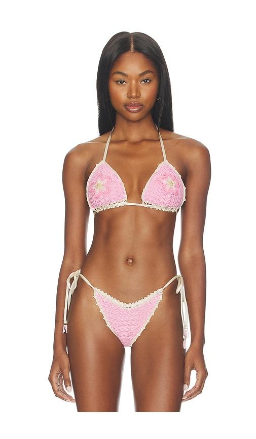 Capittana Trinidad Flower Top in Pink by CAPITTANA