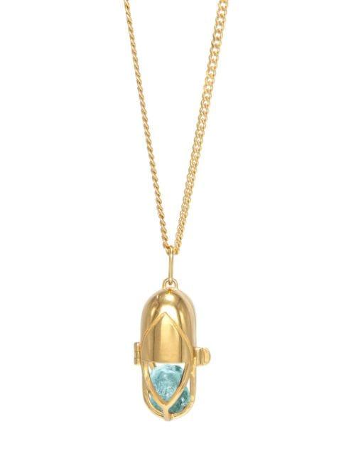 Aquamarina statement-pendant necklace by CAPSULE ELEVEN