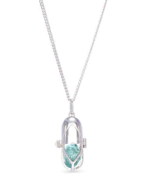 Aquamarine statement-pendant necklace by CAPSULE ELEVEN