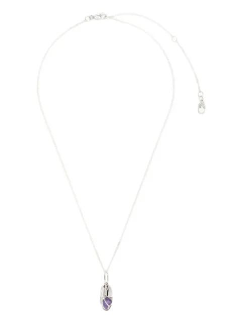Capsule amethyst cabochon pendant necklace by CAPSULE ELEVEN