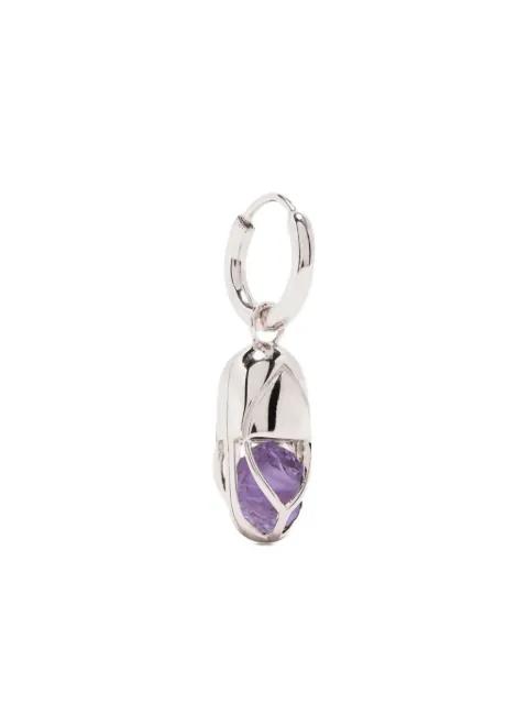 Capsule amethyst drop earring by CAPSULE ELEVEN