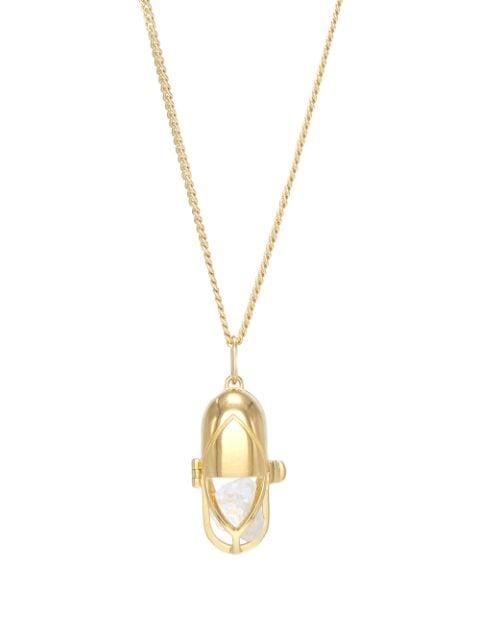 crystal and clear quartz capsule pendant necklace by CAPSULE ELEVEN