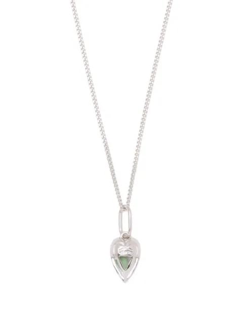 heart-pendant emerald necklace by CAPSULE ELEVEN