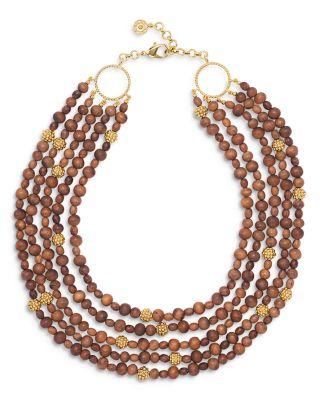 Berry Beads Five Strand Necklace by CAPUCINE DE WULF
