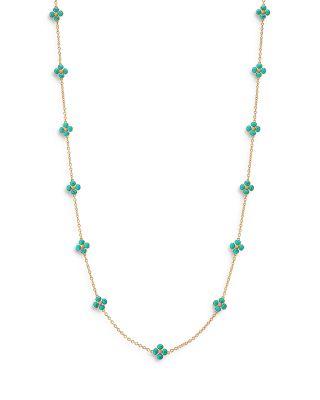 Berry Clover Mother of Pearl Double Sided Long Necklace by CAPUCINE DE WULF