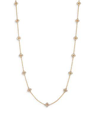 Berry Clover Mother of Pearl Double Sided Long Necklace by CAPUCINE DE WULF