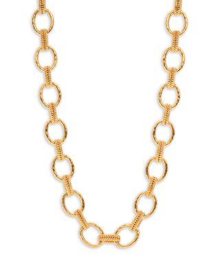 Cleopatra Regal Link Necklace in 18K Gold Plated by CAPUCINE DE WULF