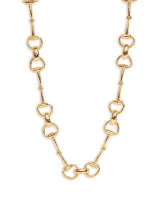 Equestrian Snaffle Bit Chain Necklace in 18K Gold Plated by CAPUCINE DE WULF