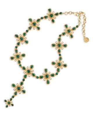 Monique Malachite Gem Convertible Necklace by CAPUCINE DE WULF