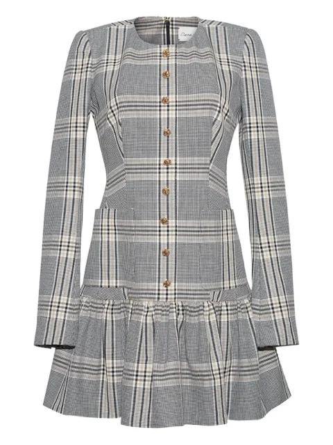 Adams plaid ruffled mini dress by CARA CARA