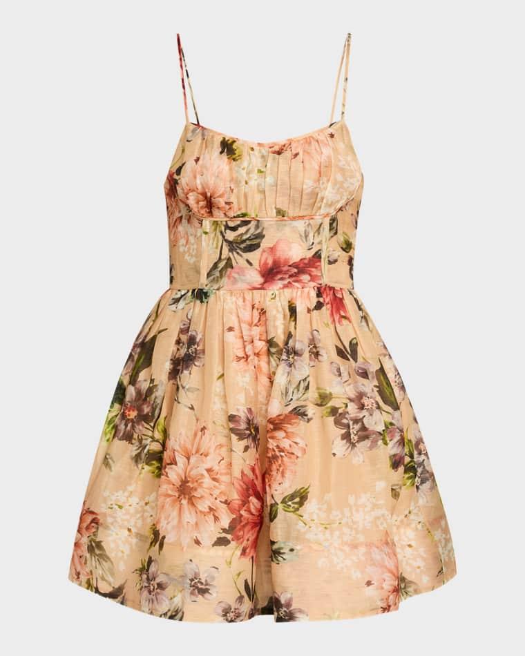 Alba Floral Fit-And-Flare Mini Dress by CARA CARA