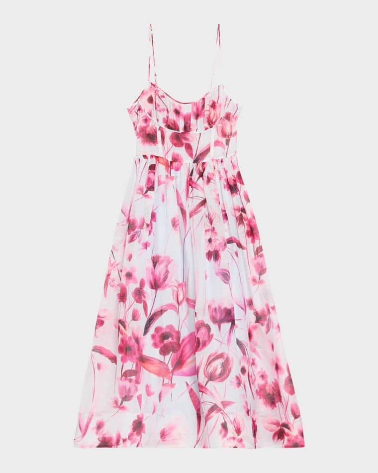 Alba Floral Fit-&-Flare Midi Dress by CARA CARA