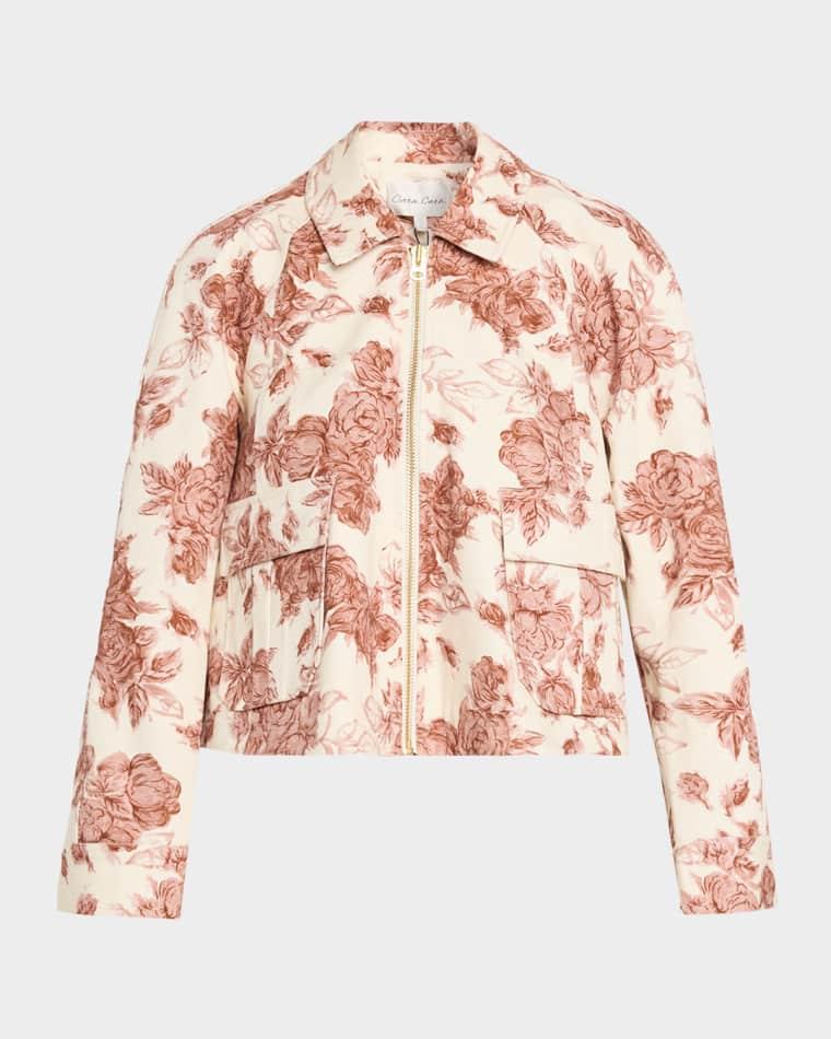 Andrew Floral Denim Shirt Jacket by CARA CARA