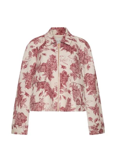 Andrew floral-pattern cropped jacket by CARA CARA