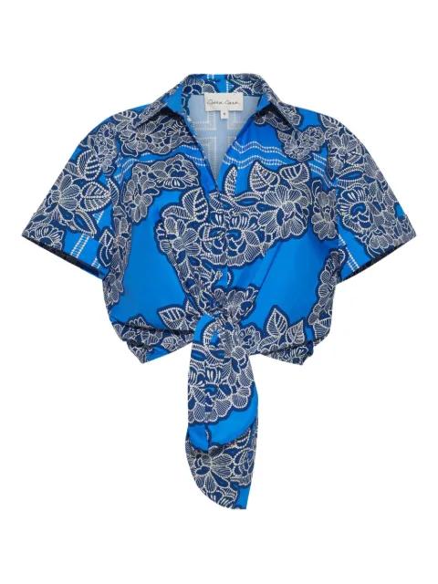 Asbury floral tied shirt by CARA CARA