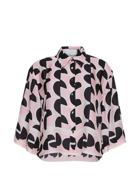 Calvia geometric-print top by CARA CARA