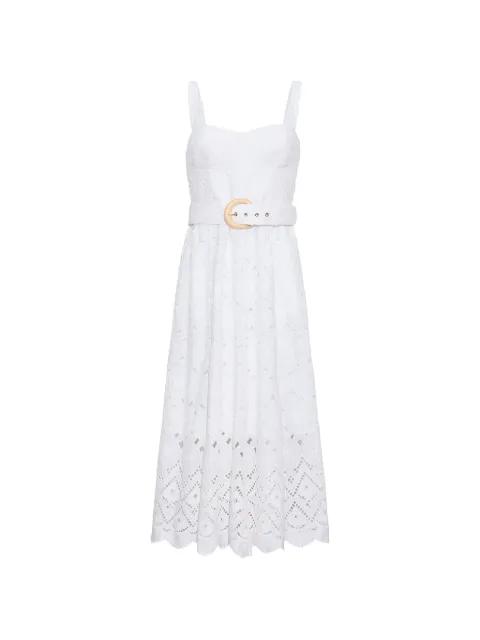 Calypso eyelet bustier midi dress by CARA CARA