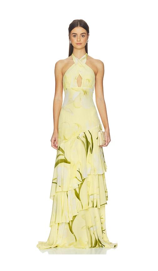 Cara Cara Amethyst Dress in Lemon by CARA CARA